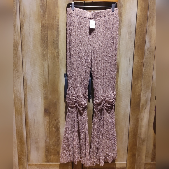 FREE PEOPLE Georgina Mesh Flare Pants NWT - Picture 4 of 13